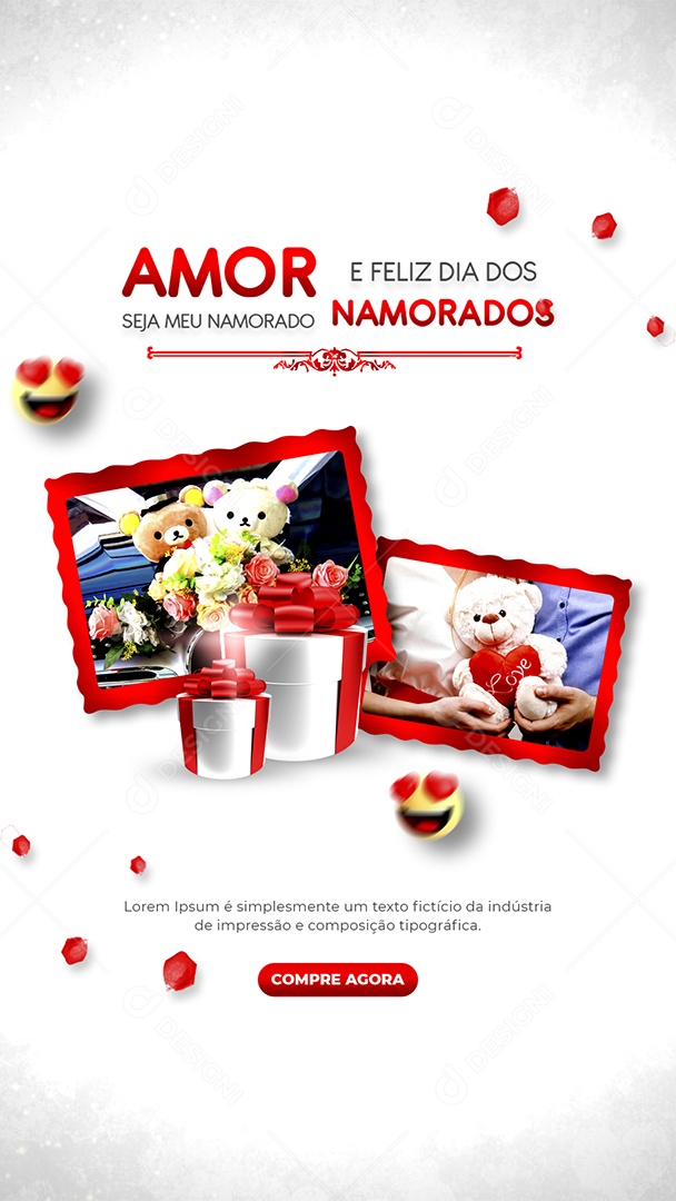 Story Feliz Dia Dos Namorados Social Media PSD Editável