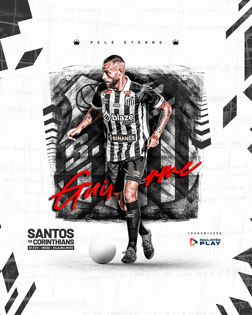 Santos Vs Corinthians Paulistão Social Media PSD Editável