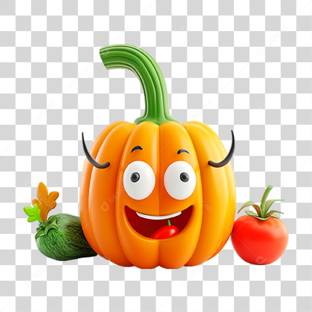 Transparent PNG 3D Vegetable Mascot