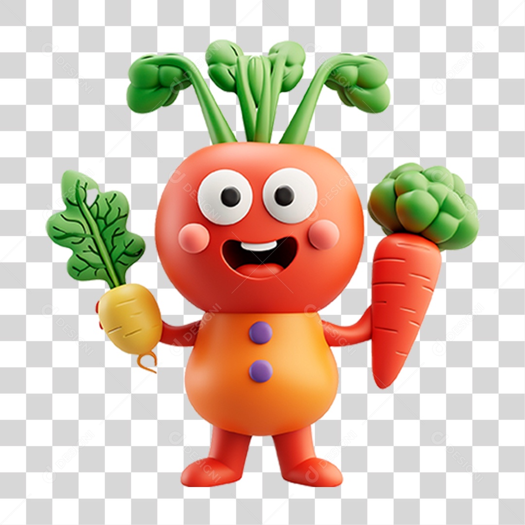 Transparent PNG 3D Vegetable Mascot