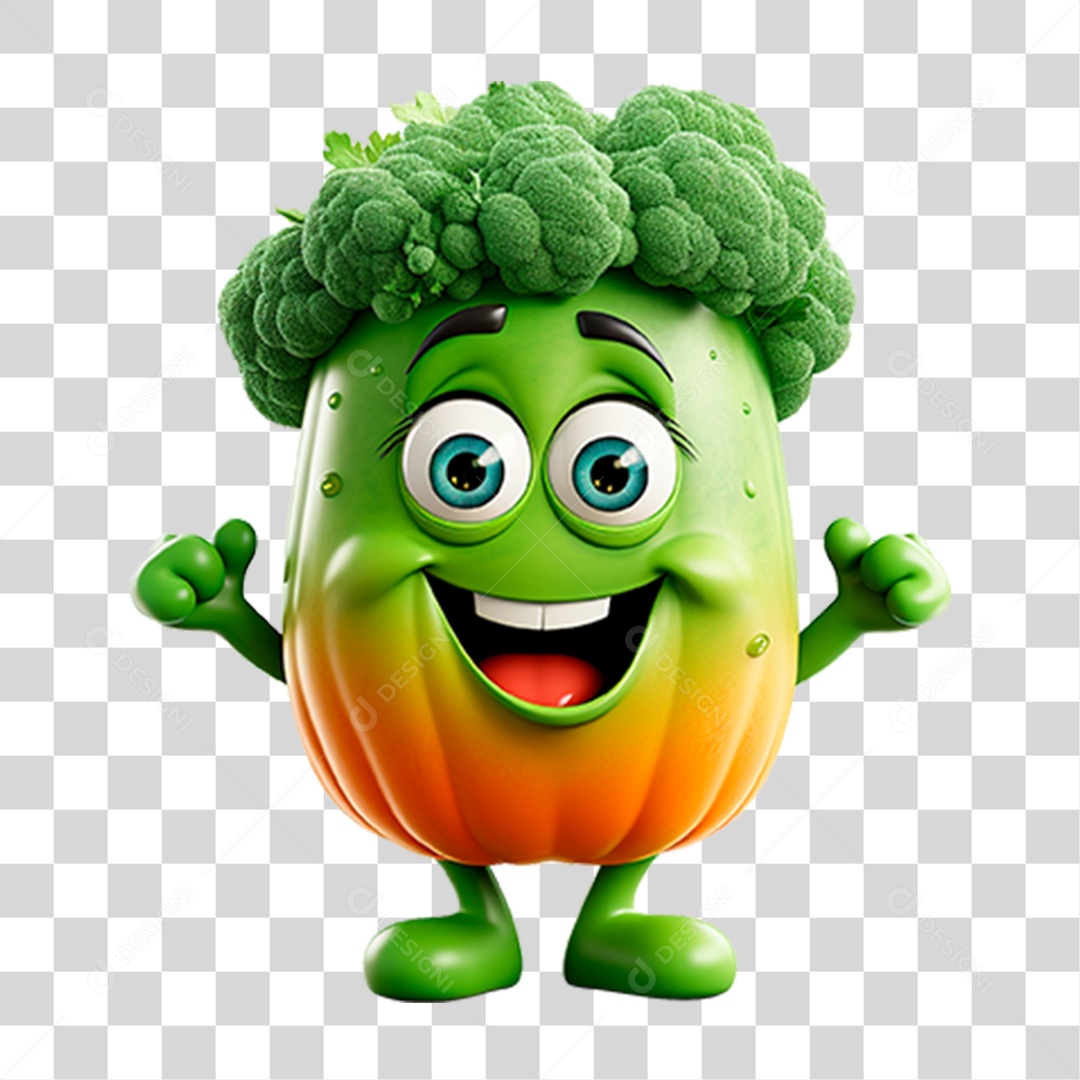 Transparent PNG 3D Vegetable Mascot