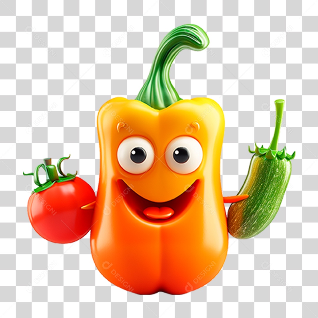 Transparent PNG 3D Vegetable Mascot