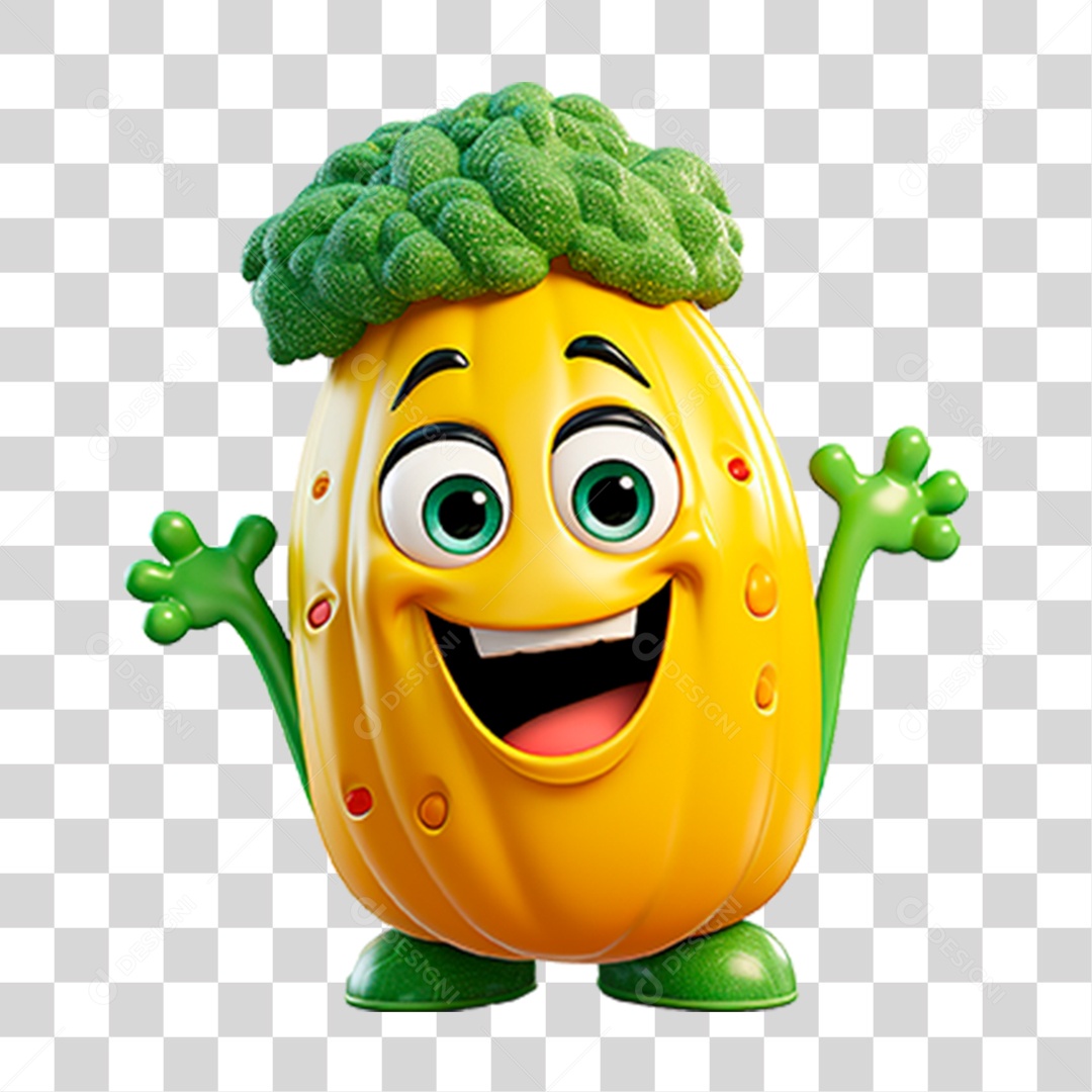 Transparent PNG 3D Vegetable Mascot