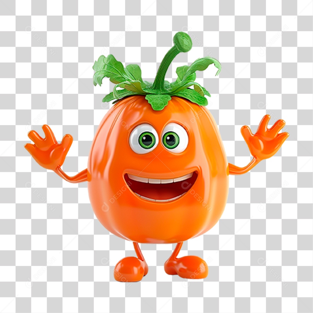 Transparent PNG 3D Vegetable Mascot