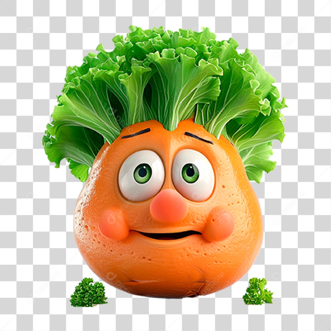Transparent PNG 3D Vegetable Mascot