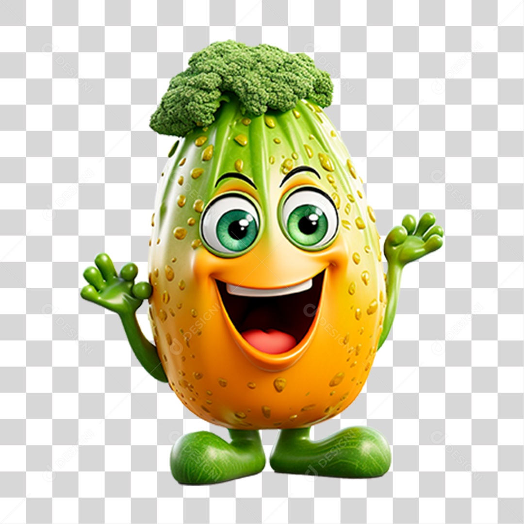Transparent PNG 3D Vegetable Mascot