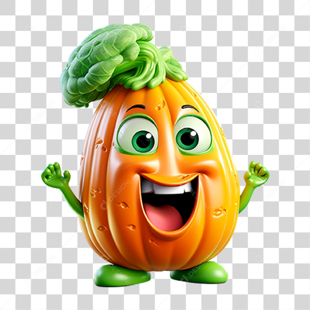 Transparent PNG 3D Vegetable Mascot