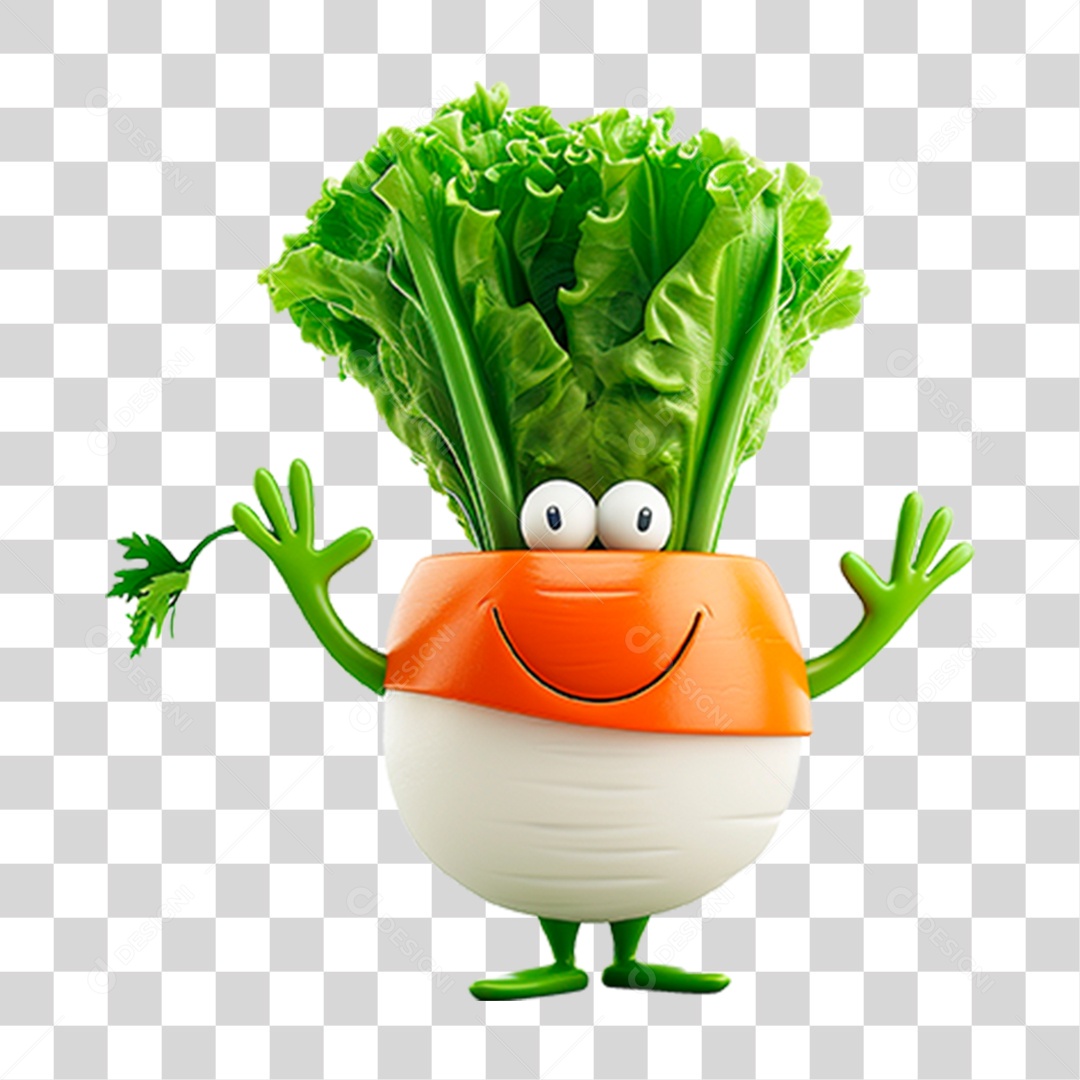 Transparent PNG 3D Vegetable Mascot