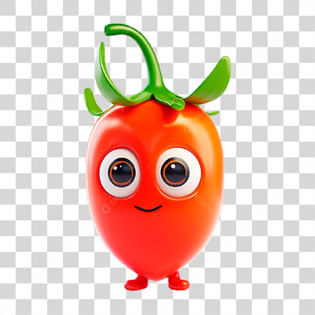 Mascote 3D Cenoura PNG Transparente