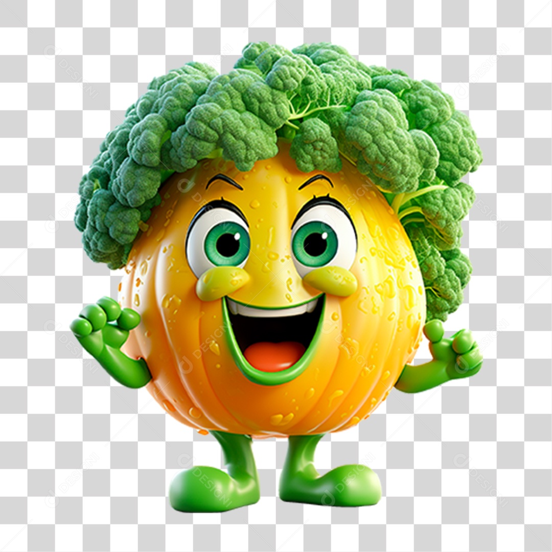 Transparent PNG 3D Vegetable Mascot
