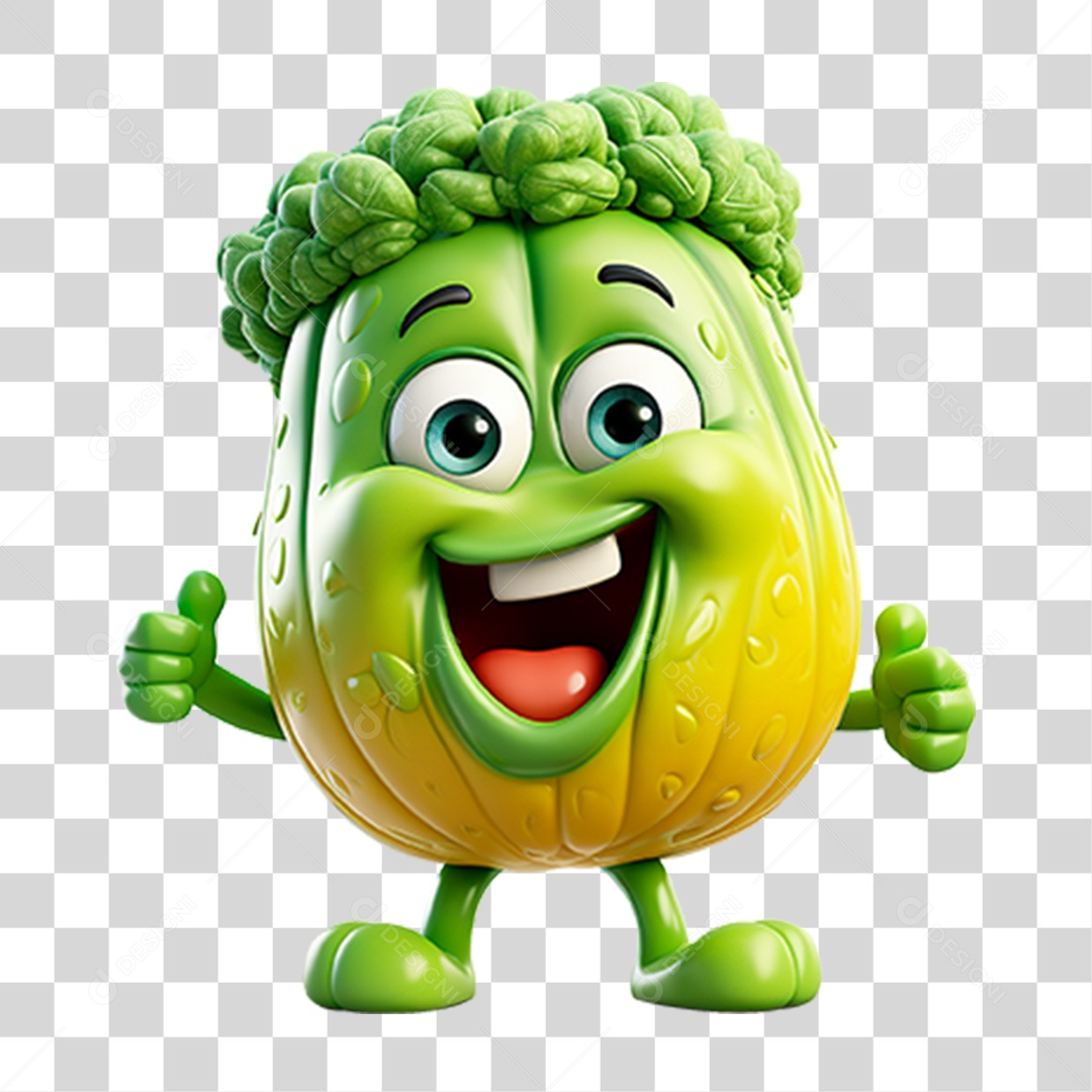 Transparent PNG 3D Vegetable Mascot