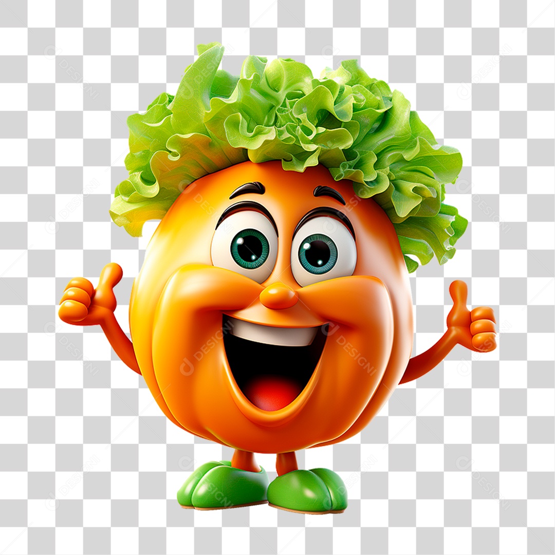 Transparent PNG 3D Vegetable Mascot