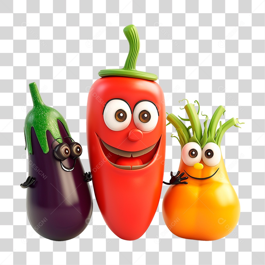 Transparent PNG 3D Vegetable Mascot