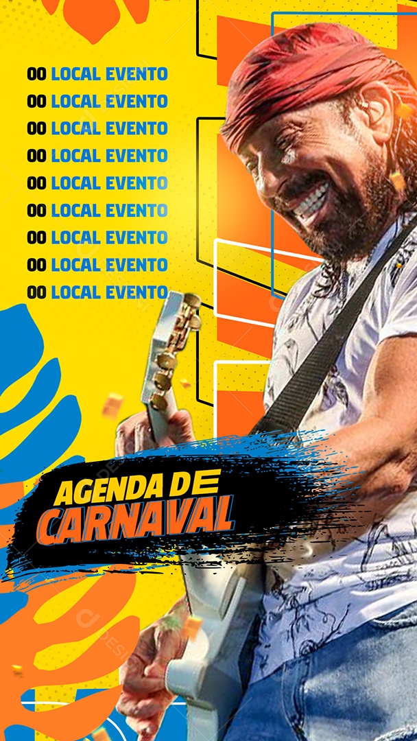 Story Flyer Agenda de Carnaval Bell Marques Social Media PSD Editável