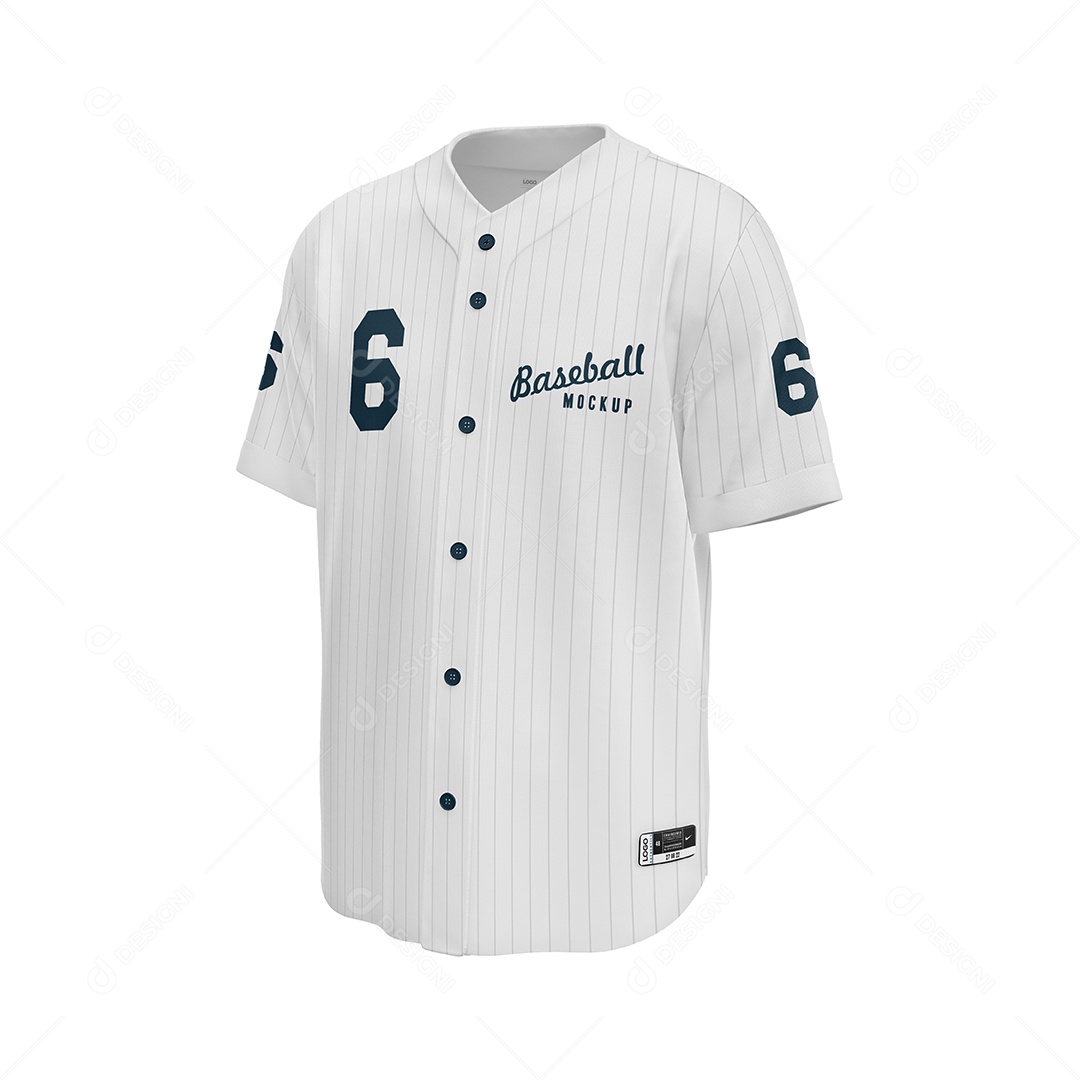 Mockup Camiseta de beisebol vista de lado  PSD Editável