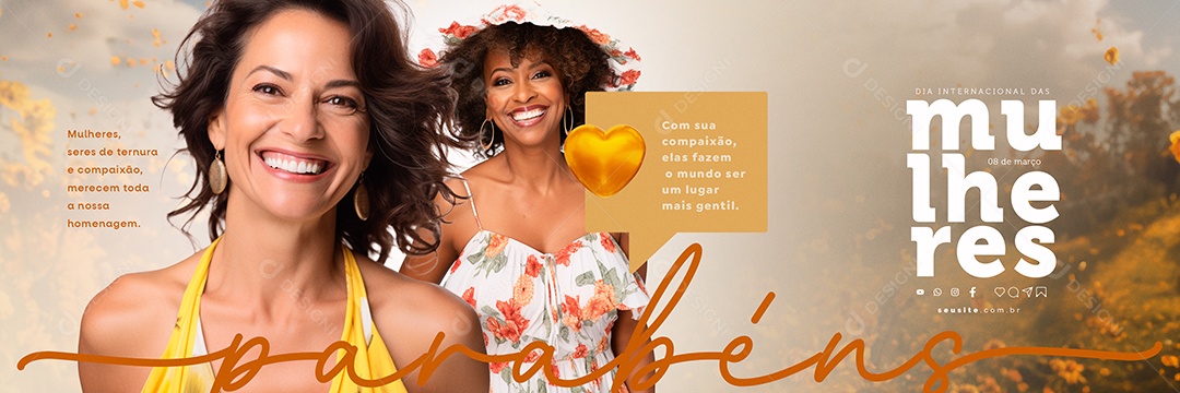 Carrossel Dia Internacional das Mulheres 8 De Março Social Media PSD Editável