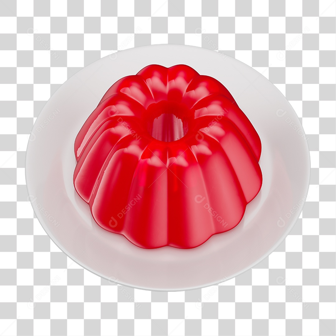 Gelatina Vermelha PNG Transparente