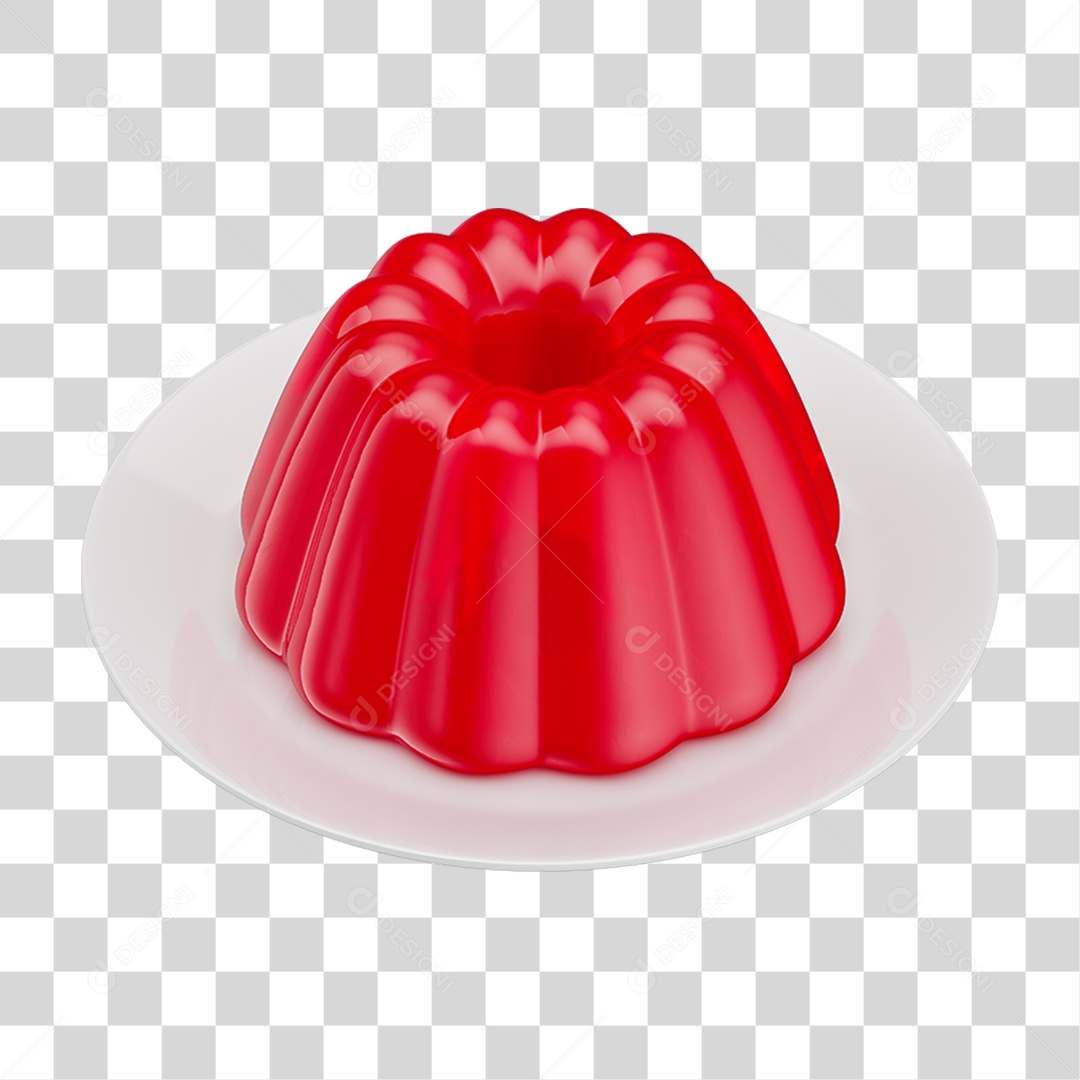 Gelatina Vermelha PNG Transparente