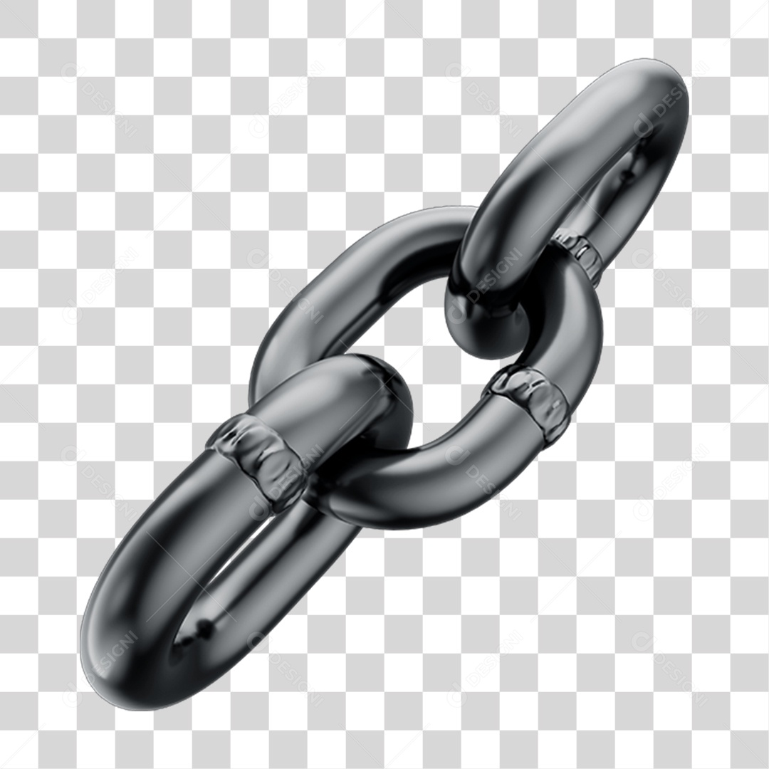 Corrente de Aço Preta PNG Transparente