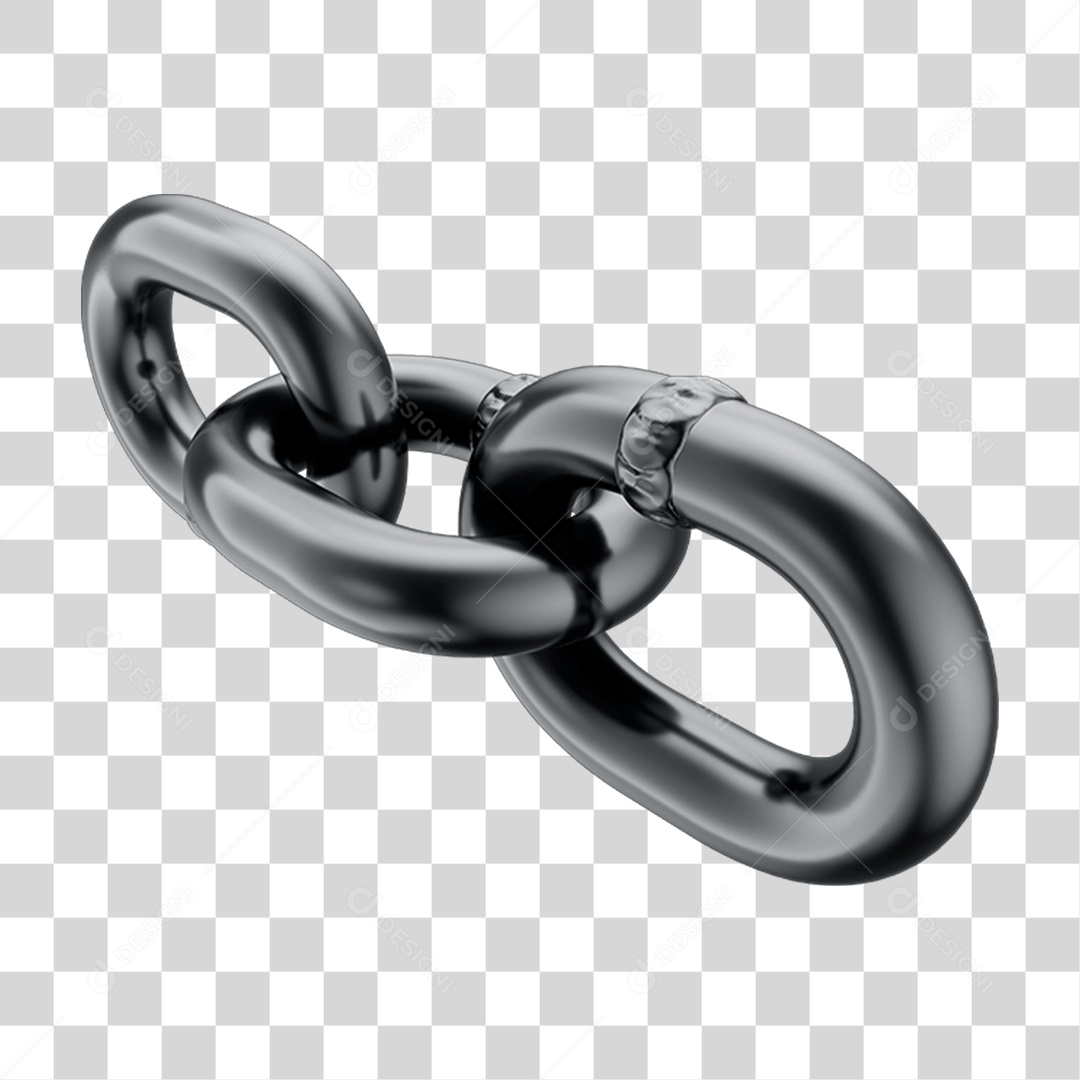 Corrente de Aço Preta PNG Transparente