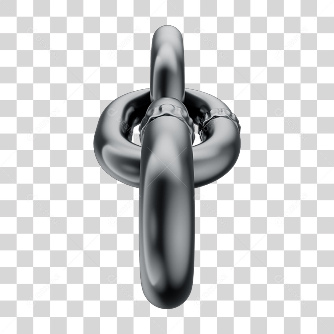 Corrente de Aço Preta PNG Transparente