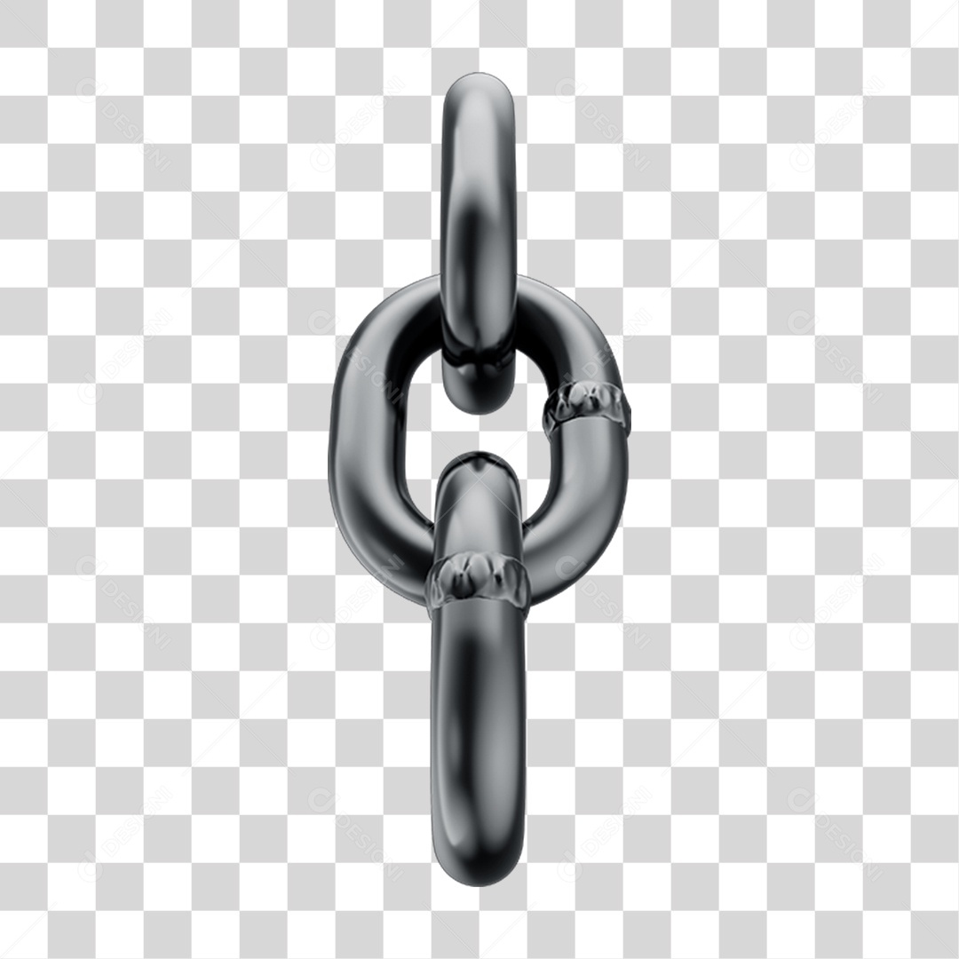Corrente de Aço Preta PNG Transparente