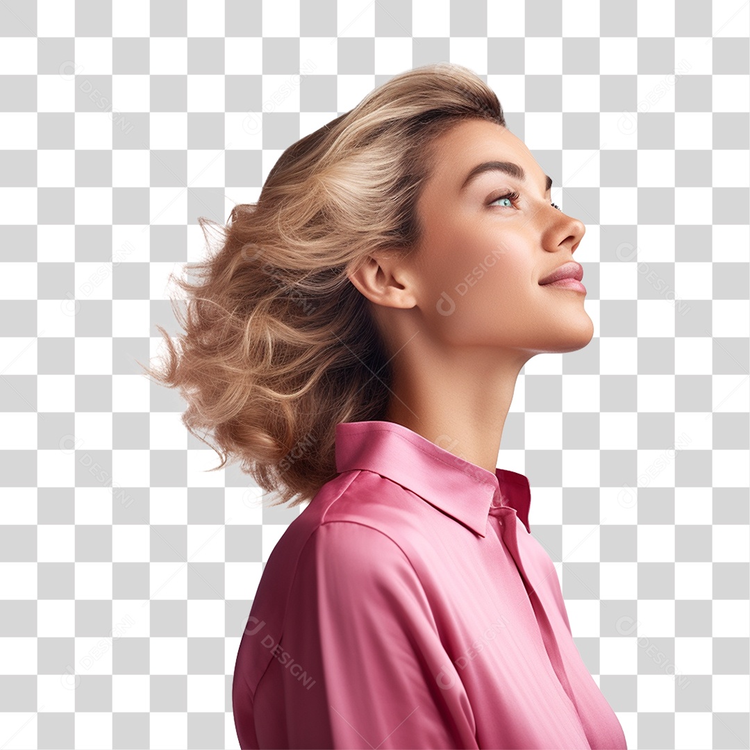 Mulher Usando Roupa Rosa Gestos PNG Transparente