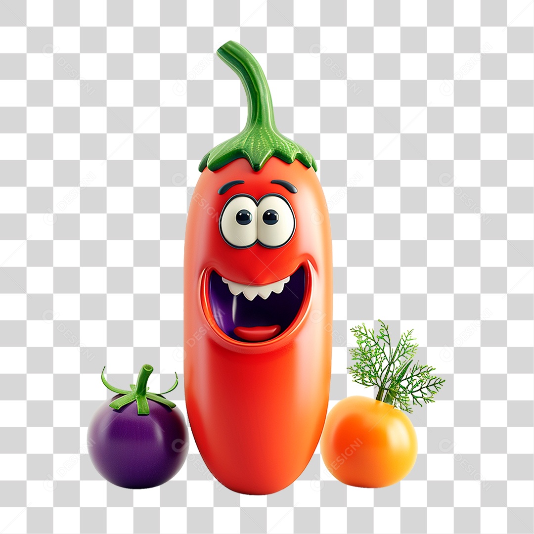 Transparent PNG 3D Vegetable Mascot