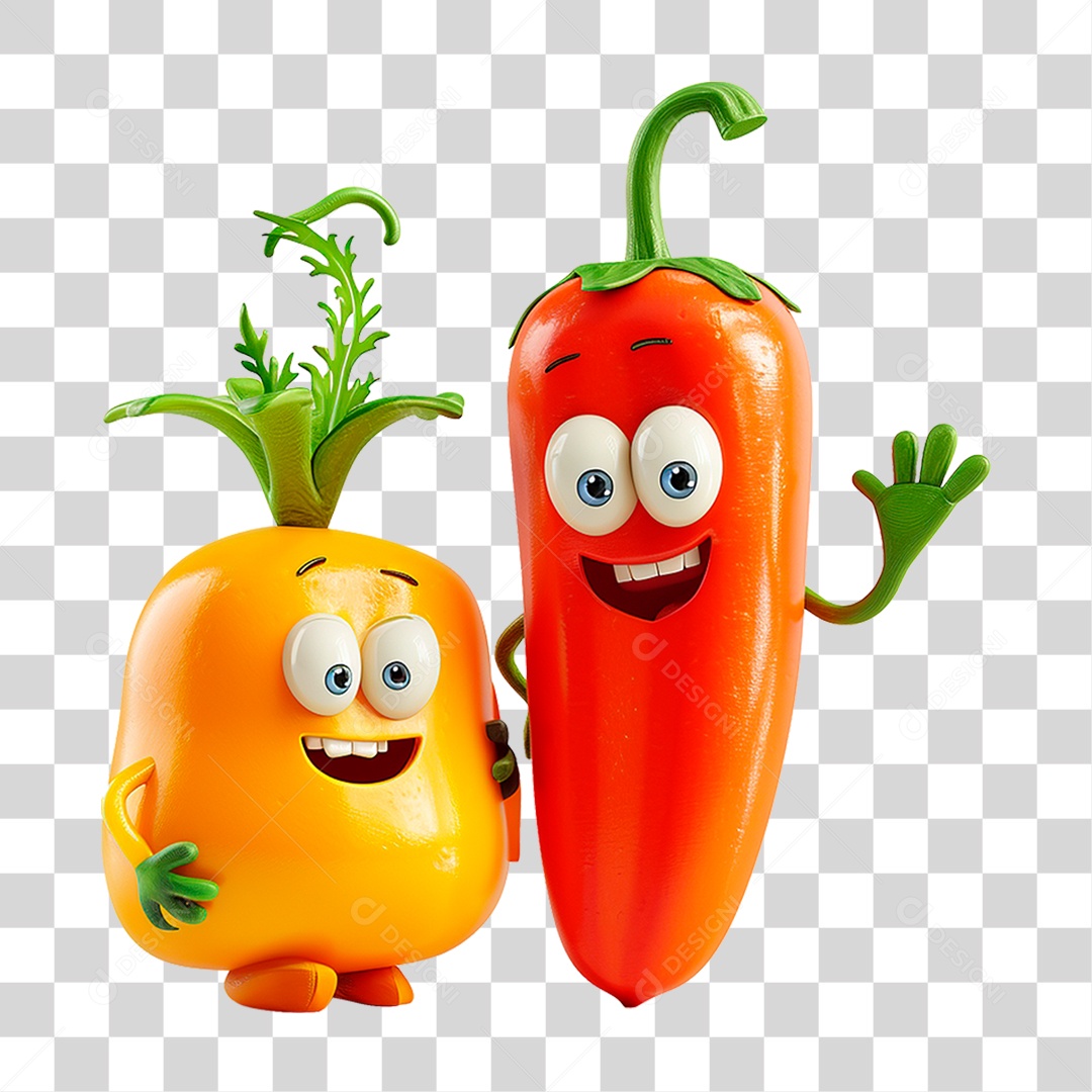 Transparent PNG 3D Vegetable Mascot