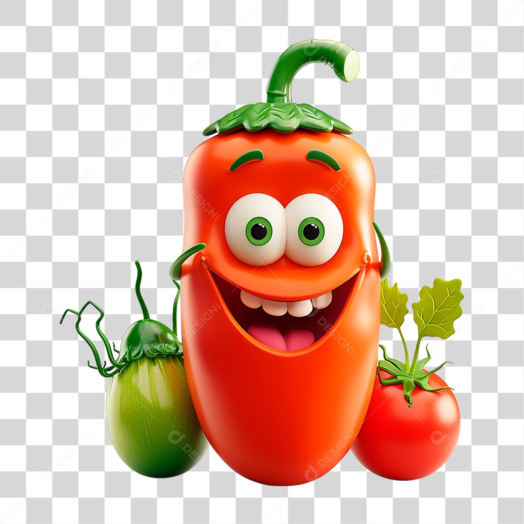 Transparent PNG 3D Vegetable Mascot