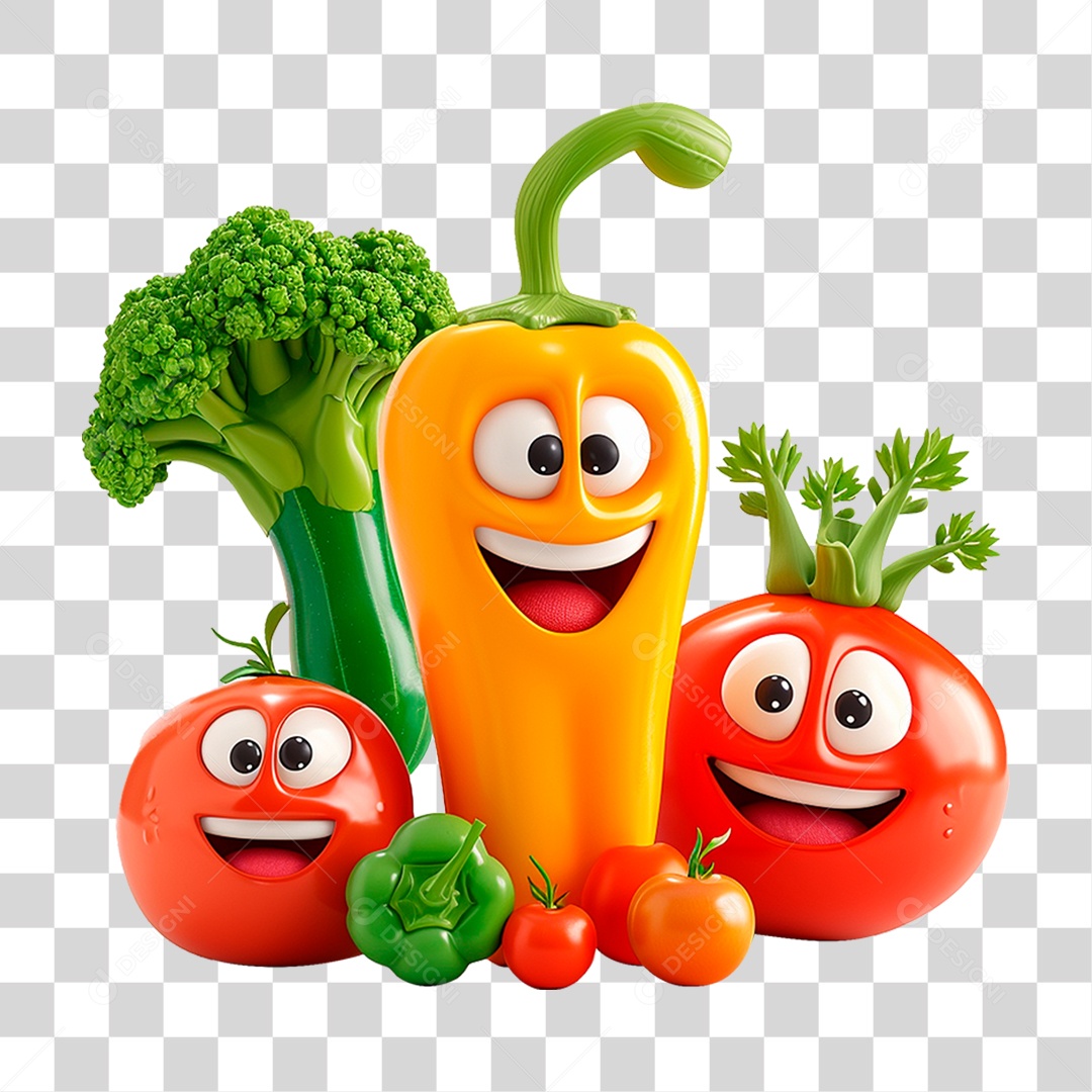 Transparent PNG 3D Vegetable Mascot