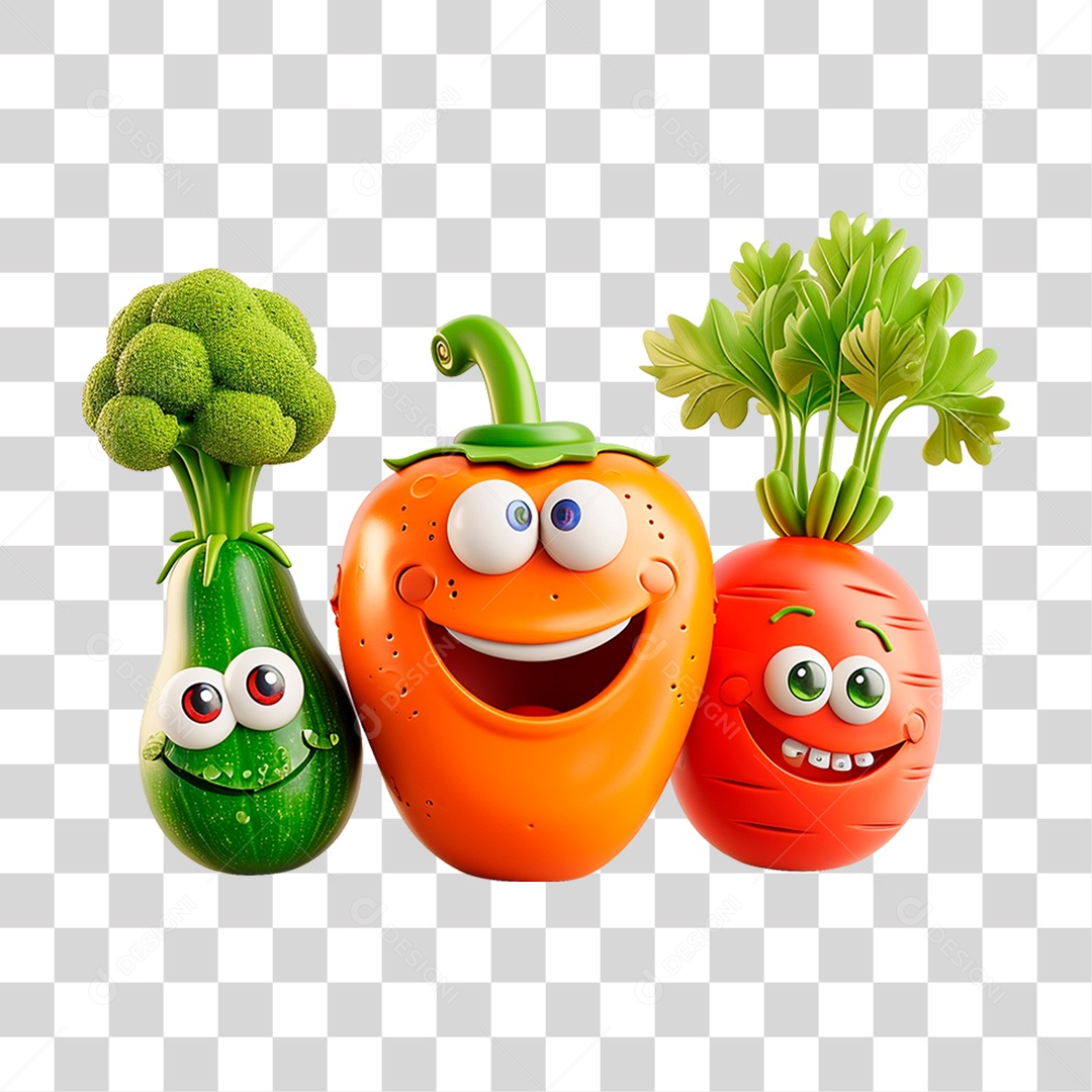 Transparent PNG 3D Vegetable Mascot
