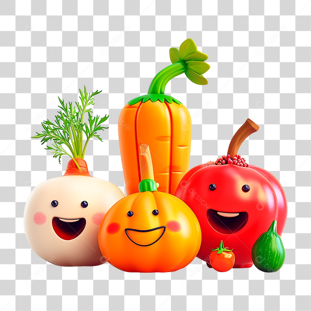 Transparent PNG 3D Vegetable Mascot