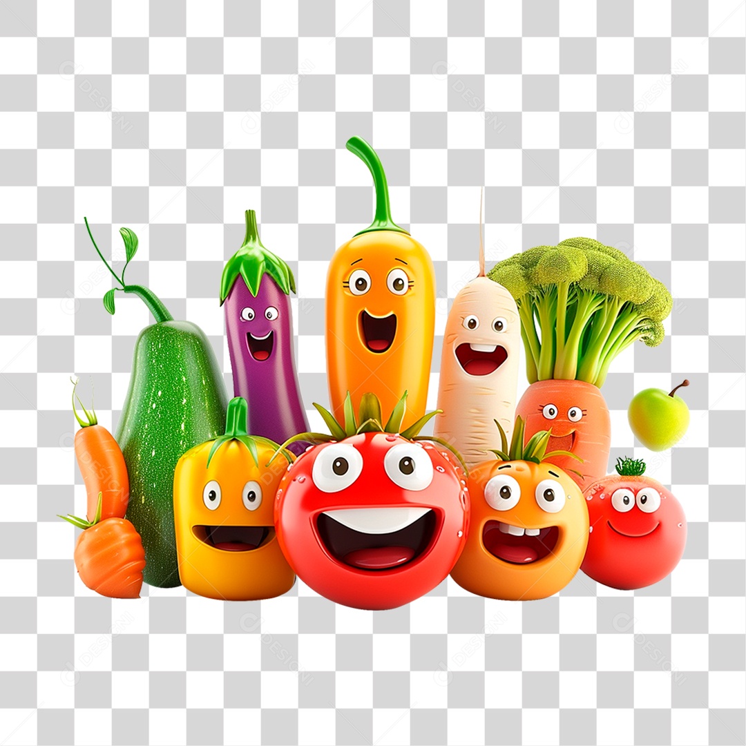 Transparent PNG 3D Vegetable Mascot