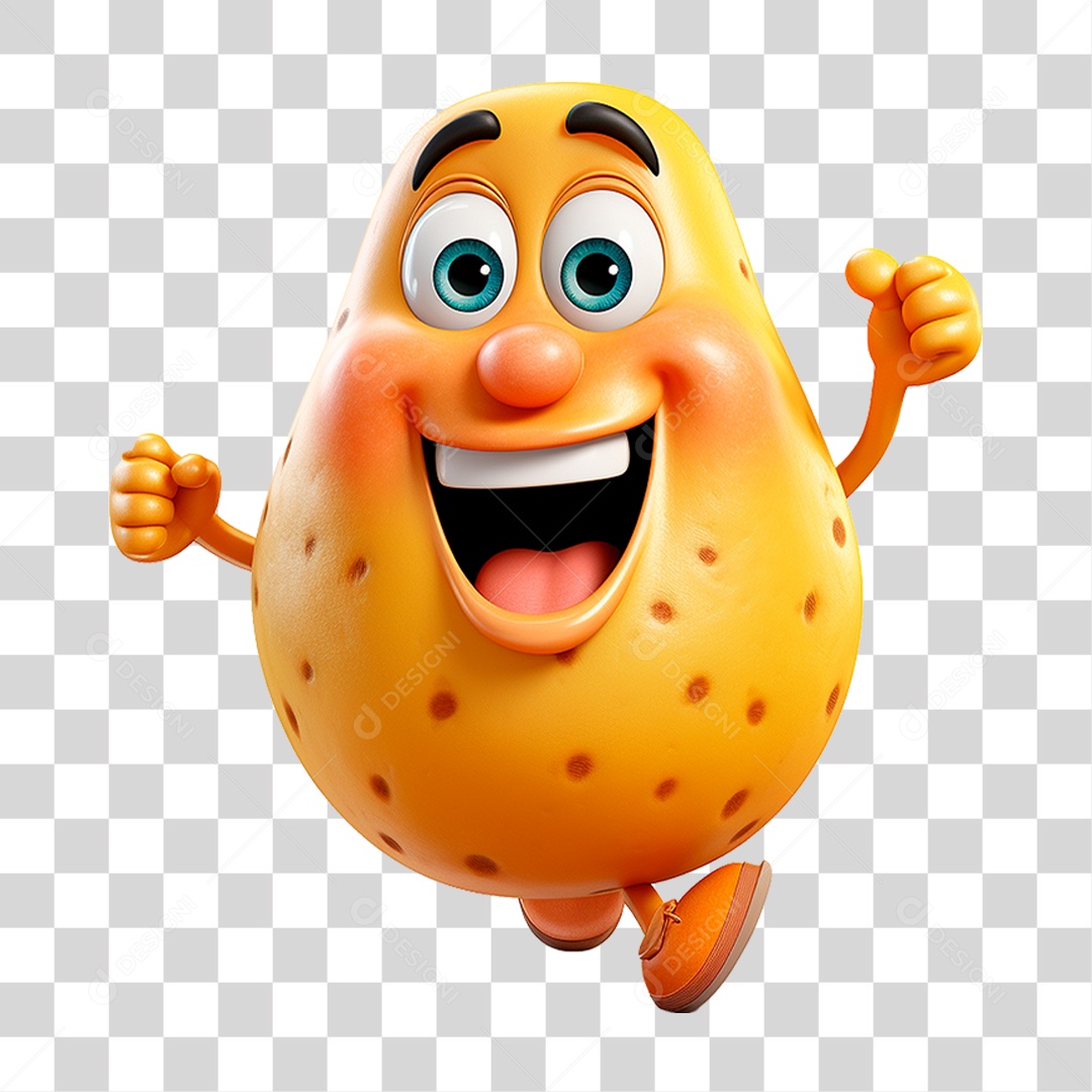 Mascote Batata PNG Transparente