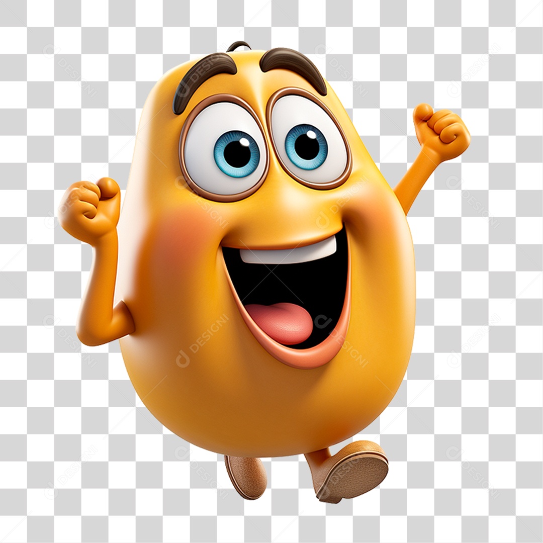 Mascote Batata PNG Transparente