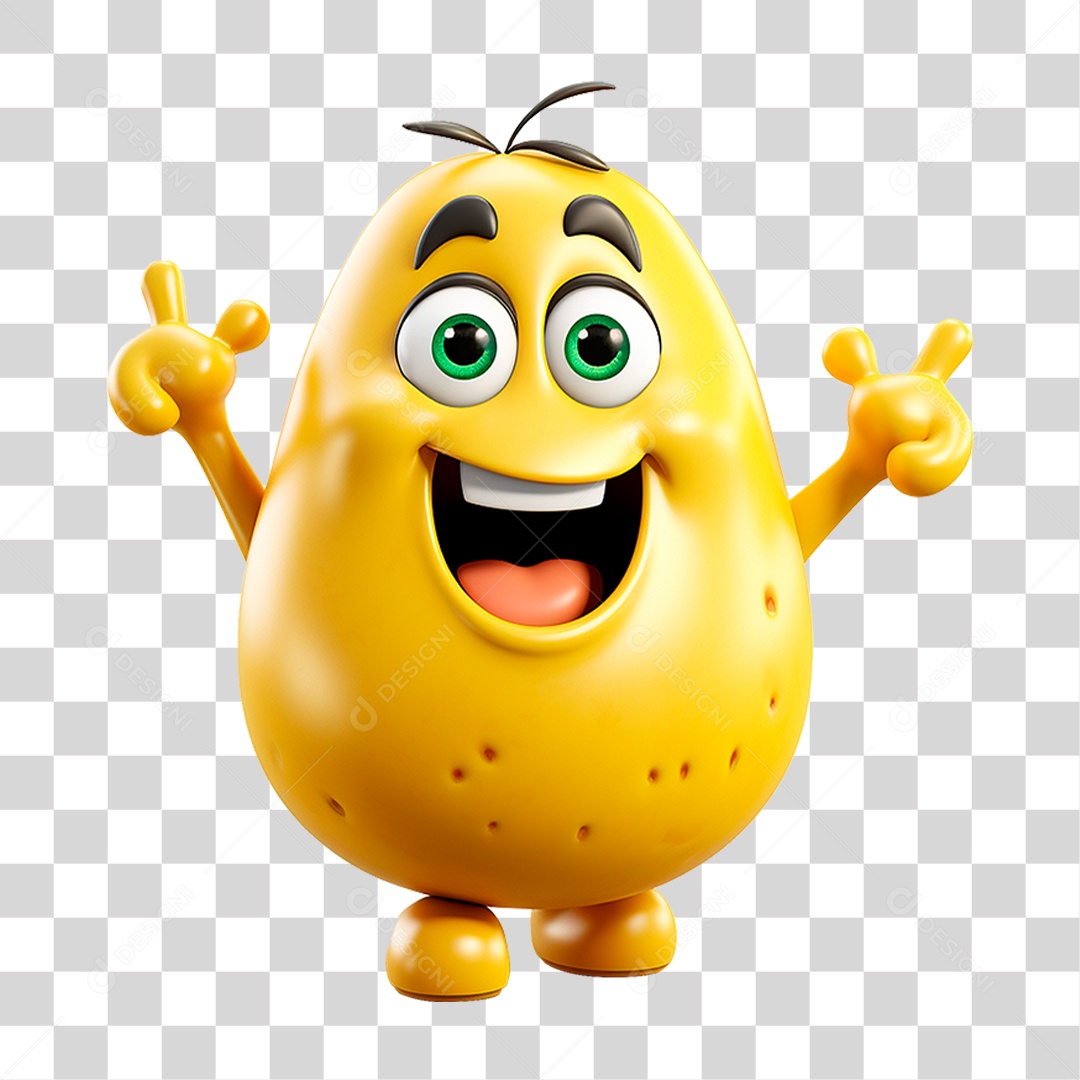 Mascote Batata PNG Transparente