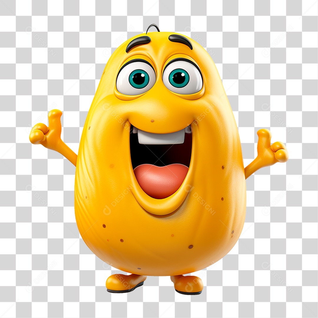 Mascote Batata PNG Transparente