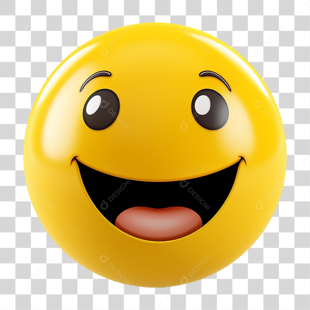 Elemento 3D Emoji Reações Emoções PNG Transparente