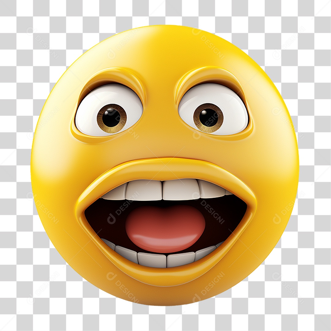 Elemento 3D Emoji Reações Emoções PNG Transparente