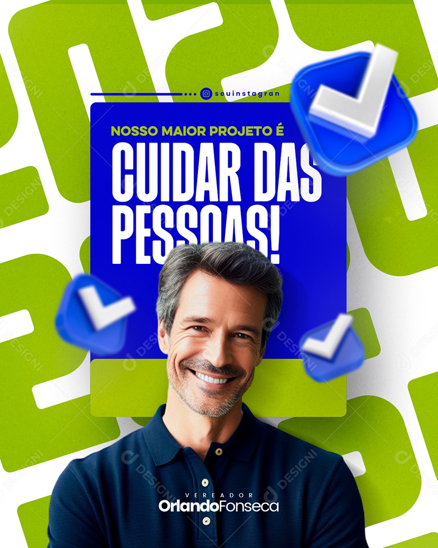 Social Media Politica Cuidar das Nossas Pessoas PSD Editável