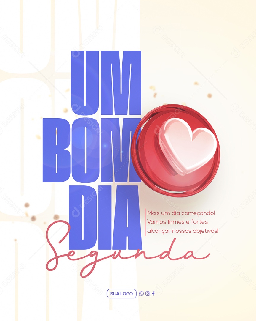 Social Media Um Bom Dia Frase Motivacional PSD Editável