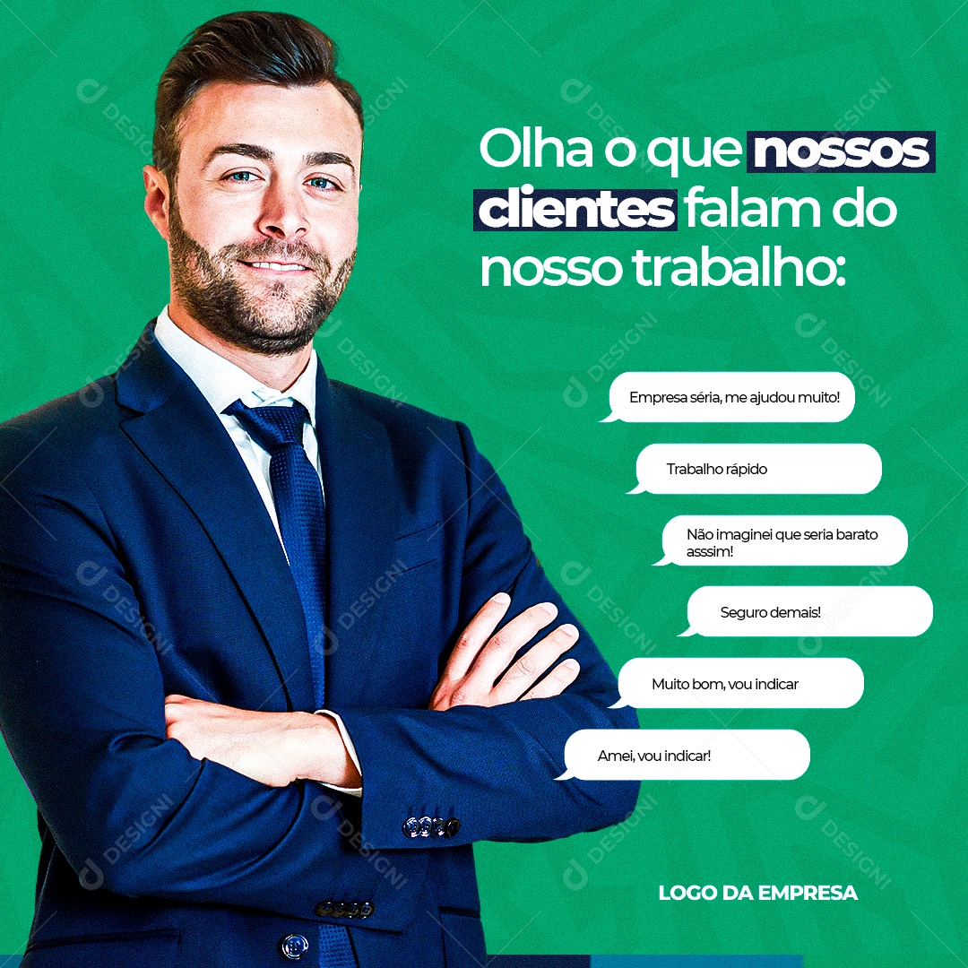 Social Media Serasa Consumidor Nossos Clientes PSD Editável