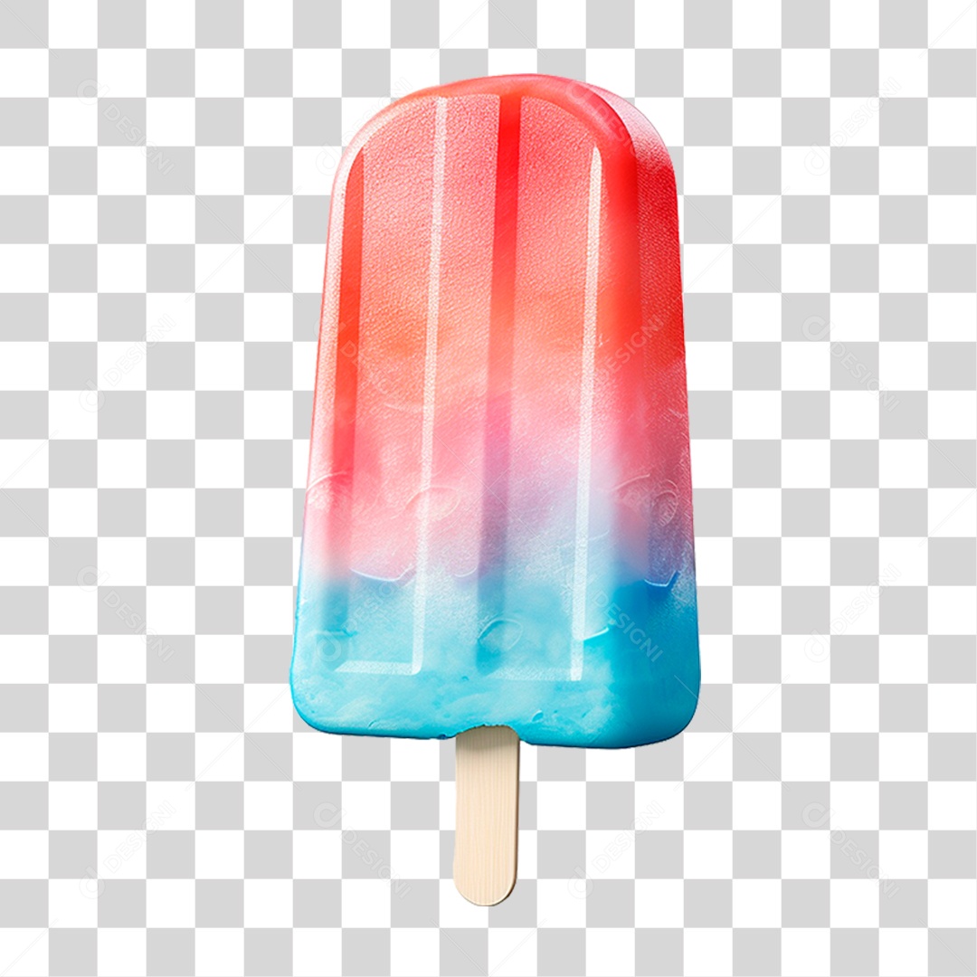 Picolé Colorido PNG Transparente