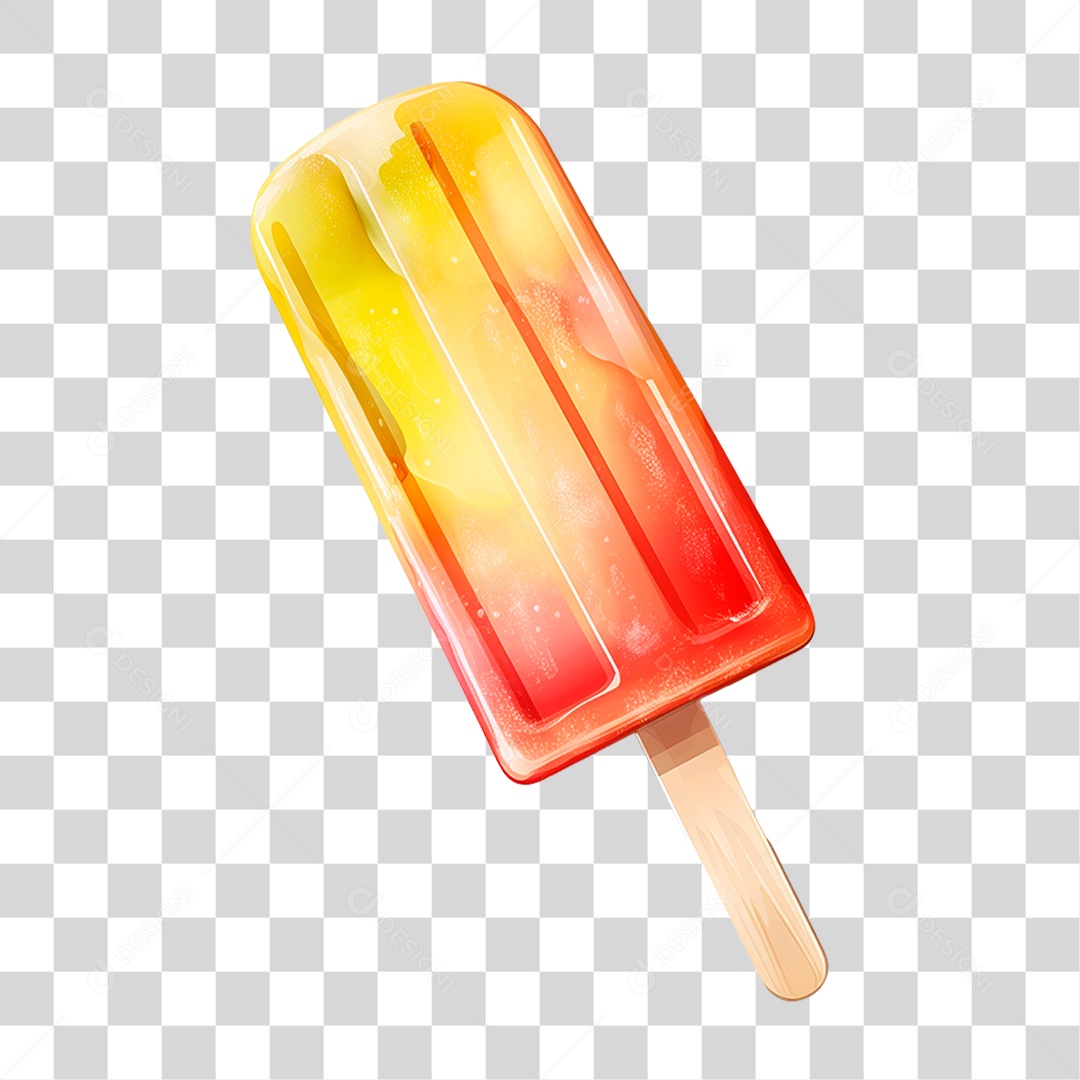 Picolé Colorido PNG Transparente