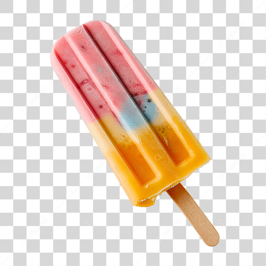 Picolé Colorido PNG Transparente