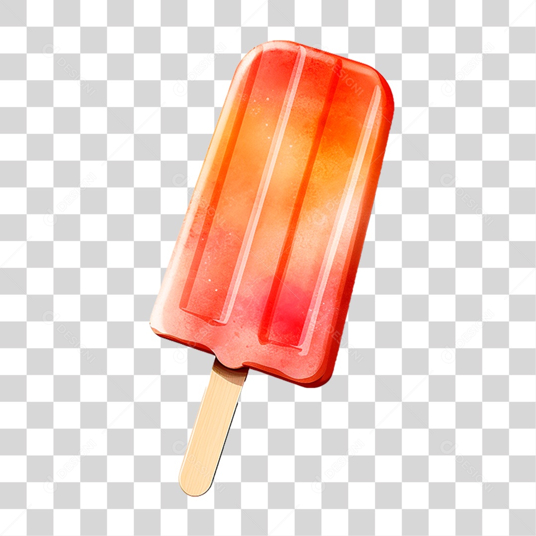 Picolé Colorido PNG Transparente