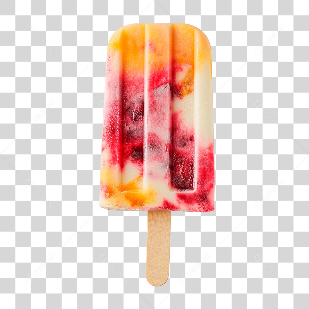 Picolé Colorido PNG Transparente