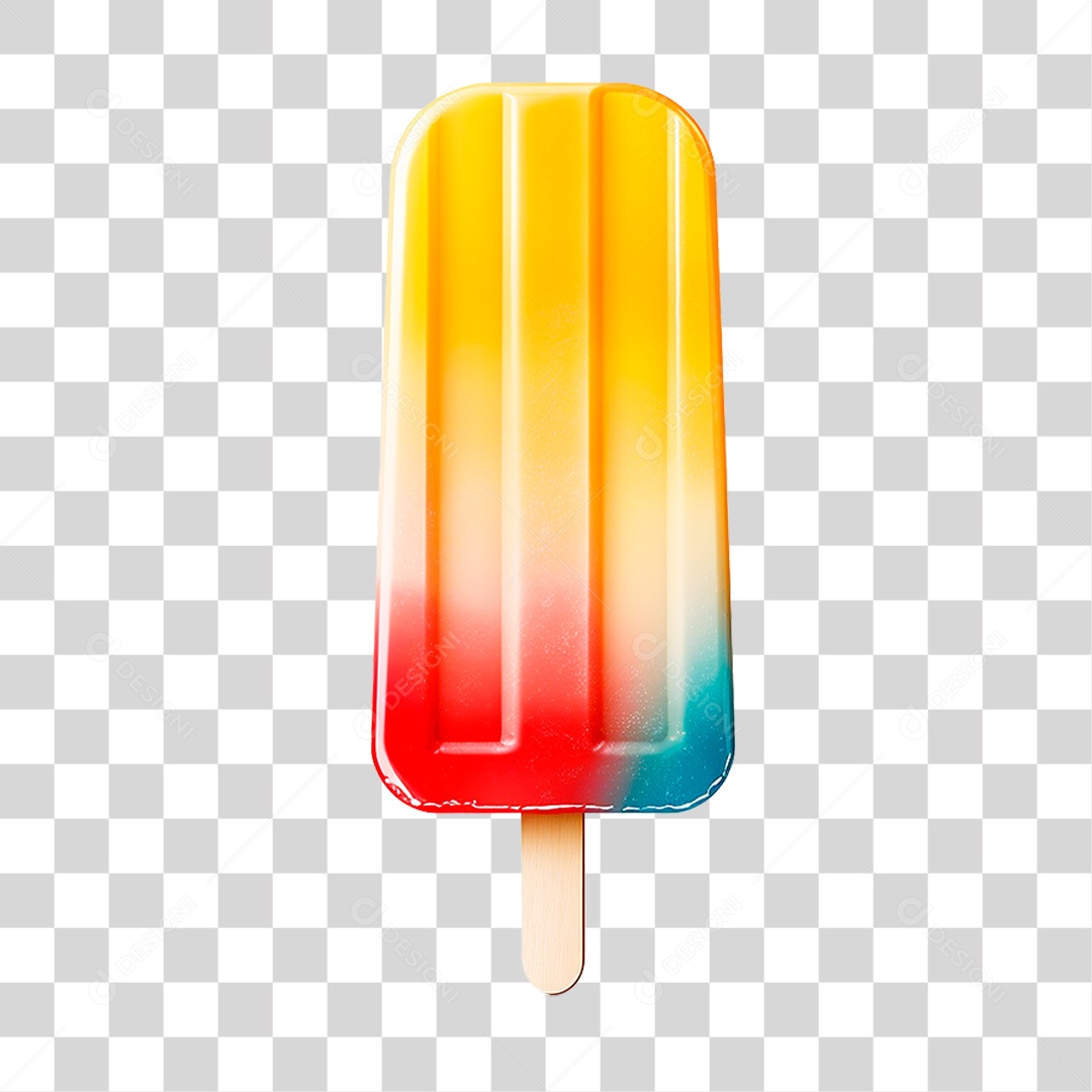 Picolé Colorido PNG Transparente