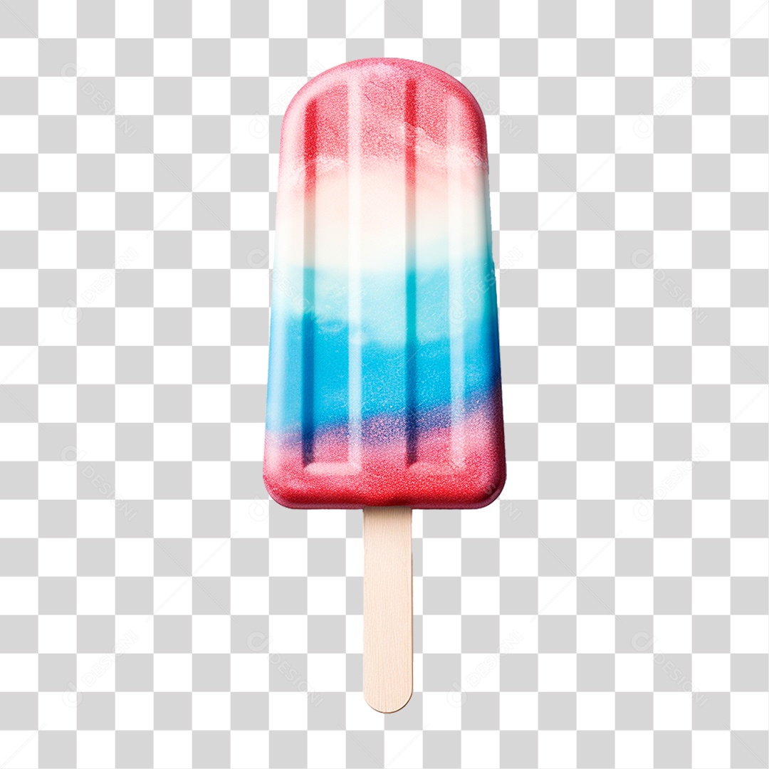 Picolé Colorido PNG Transparente